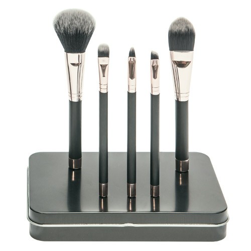 8307 5-pc make up brush set w/ metal box