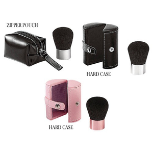W1009 Kabuki Brush With Zipper Pouch Or Hard Case Set